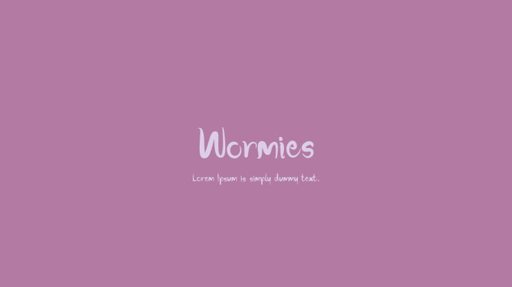 Wormies Font