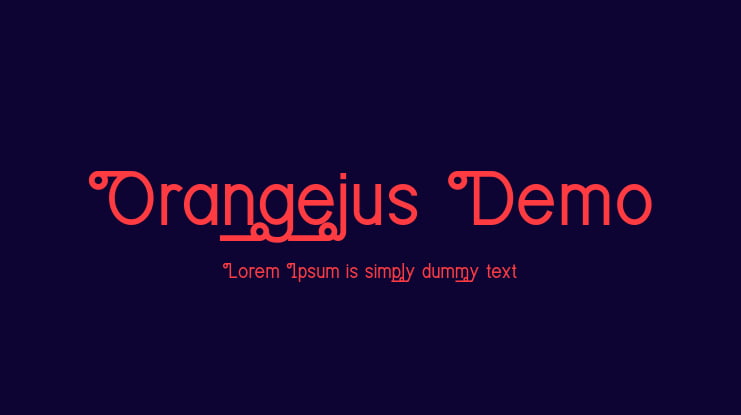 Orangejus Demo Font