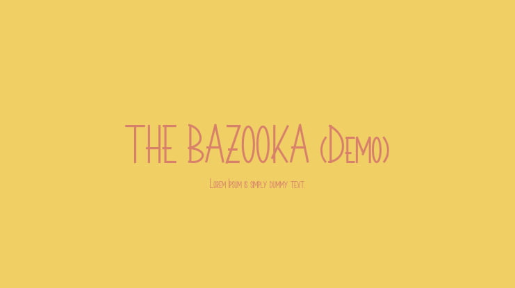 THE BAZOOKA (Demo) Font