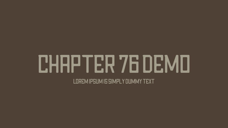 Chapter 76 Demo Font