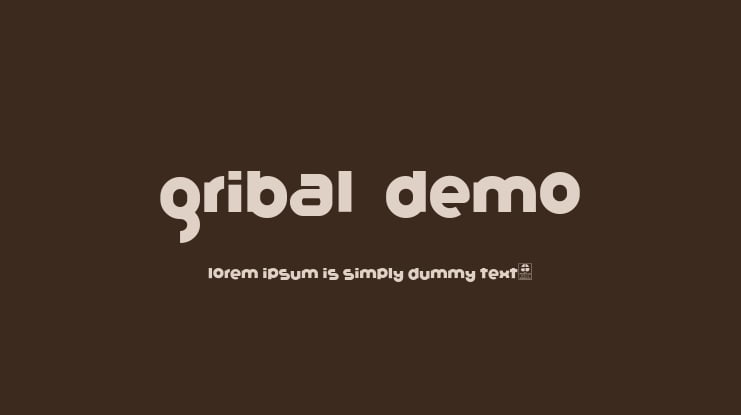 Gribal  Demo Font Family