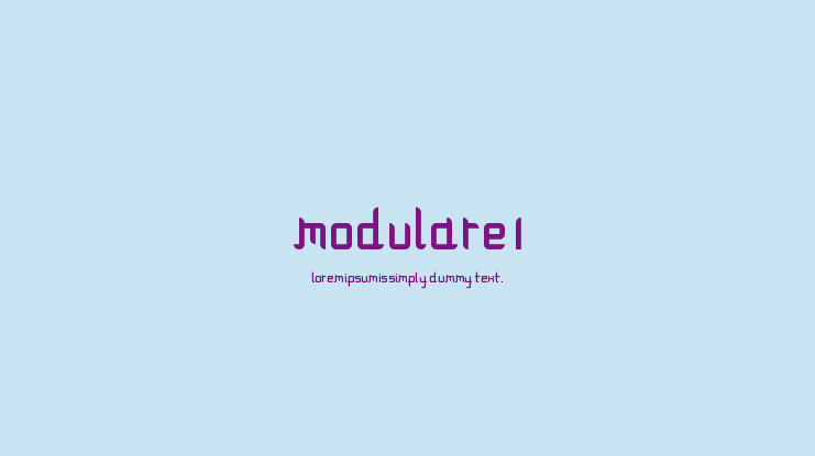 Modulare 1 Font
