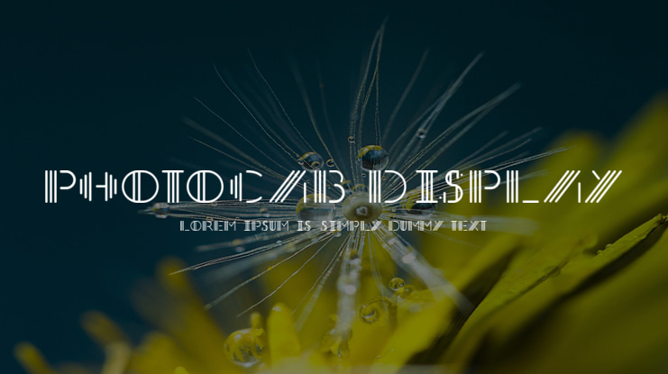PhotoCab Display Font