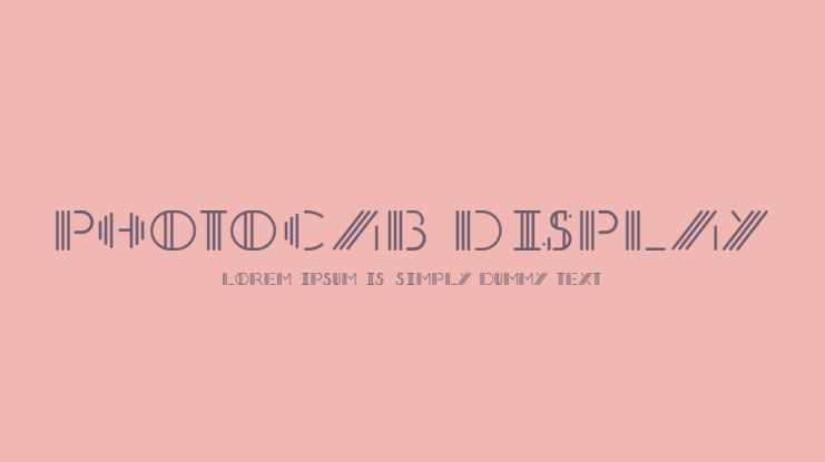 PhotoCab Display Font
