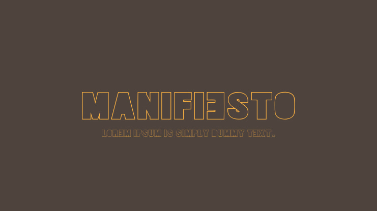 MANIFIESTO Font