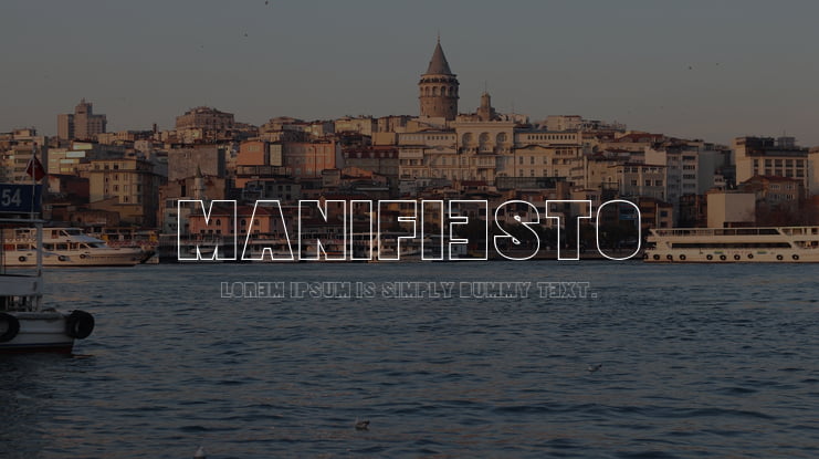 MANIFIESTO Font