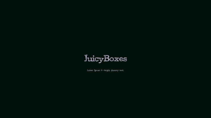 JuicyBoxes Font