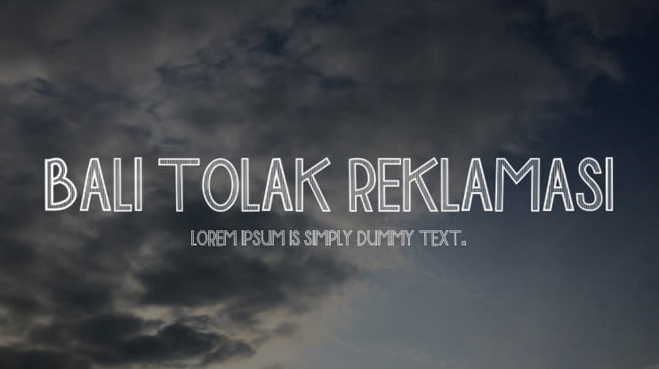BALI TOLAK REKLAMASI Font