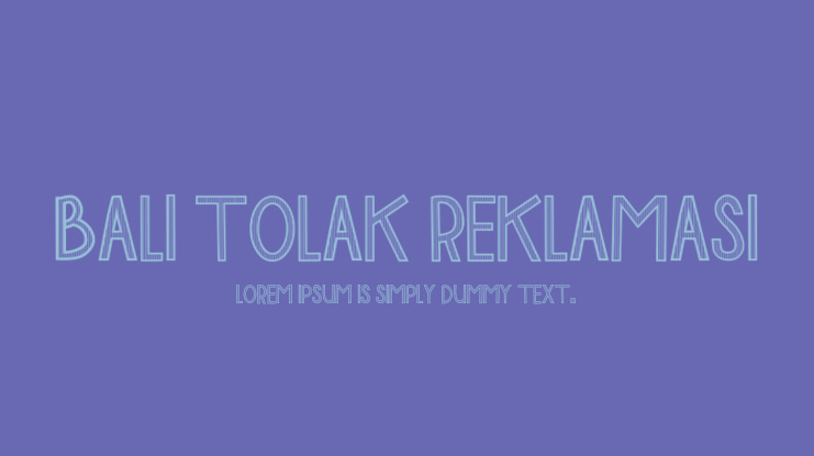 BALI TOLAK REKLAMASI Font