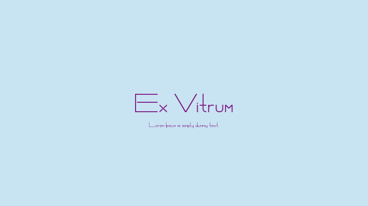 Ex Vitrum Font