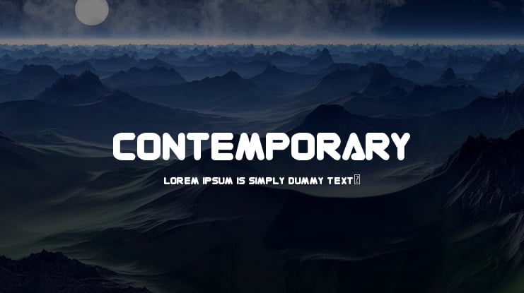 Contemporary Font