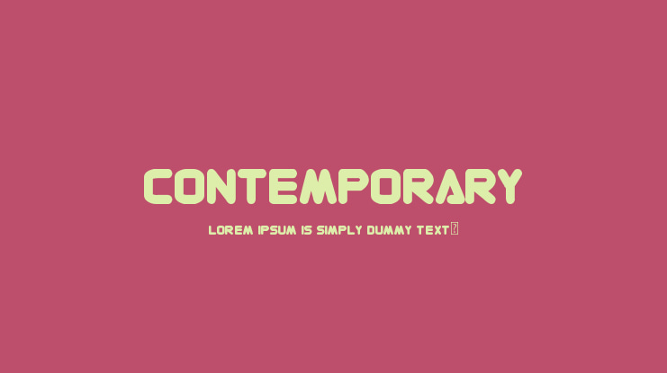 Contemporary Font