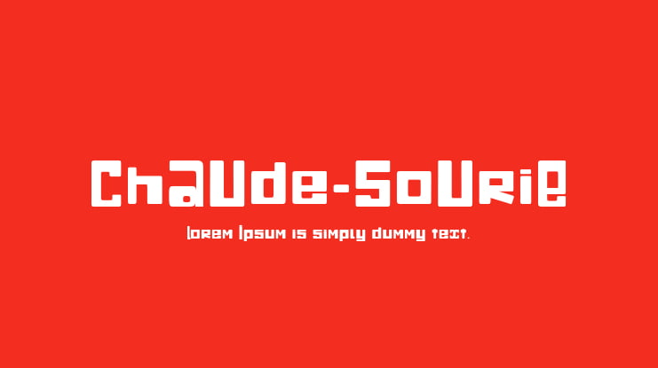 ChAUde-SoUriE Font