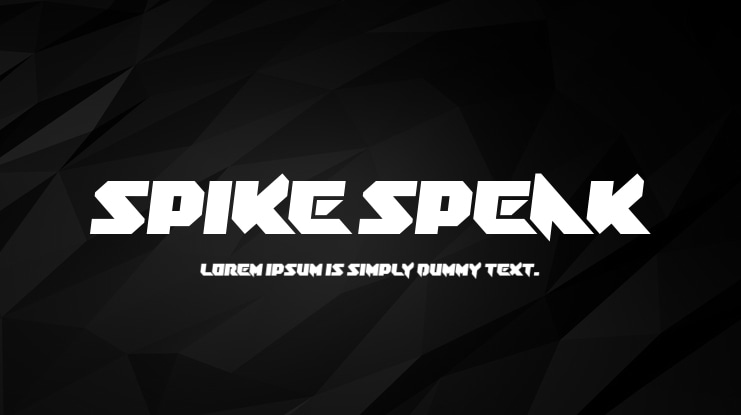 Spike Speak Font Family