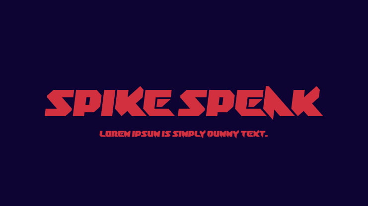 Spike Speak Font Family
