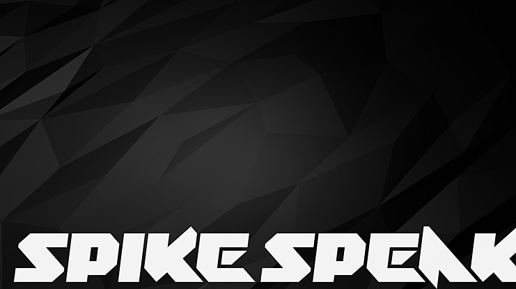 Spike Speak Font Family