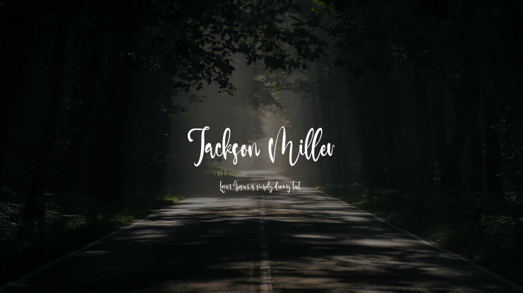 Jackson Miller Font