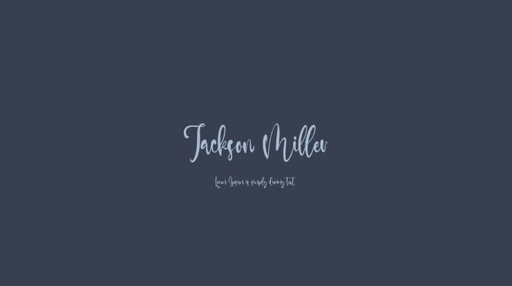 Jackson Miller Font