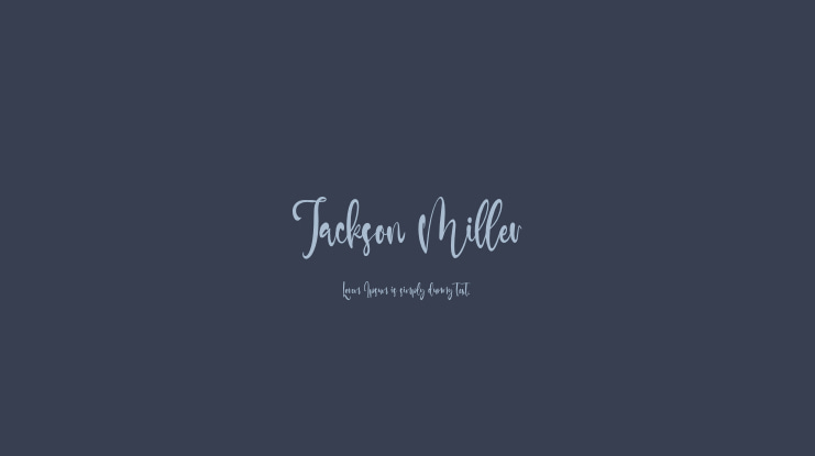 Jackson Miller Font