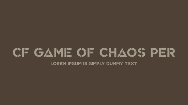 CF Game Of Chaos PER Font