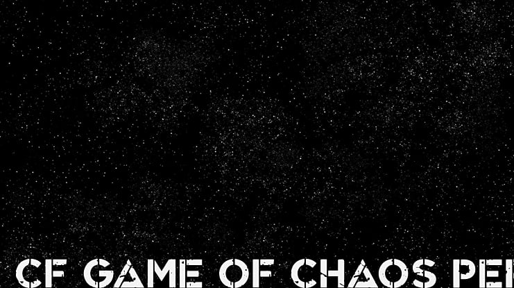 CF Game Of Chaos PER Font