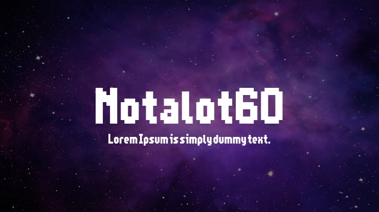 Notalot60 Font