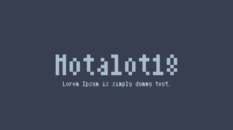 Notalot18 Font