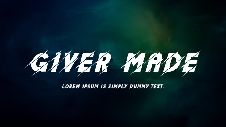 Giver Made Font