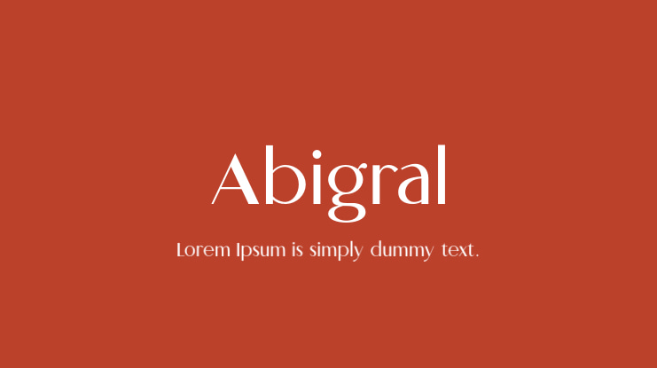 Abigral Font