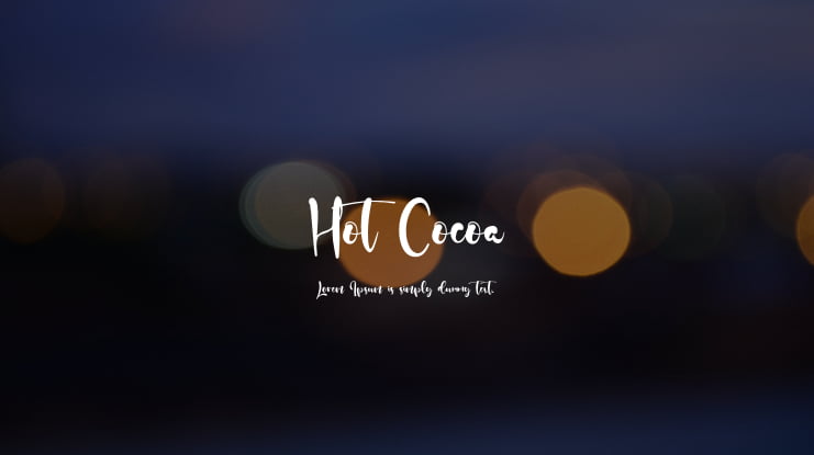 Hot Cocoa Font