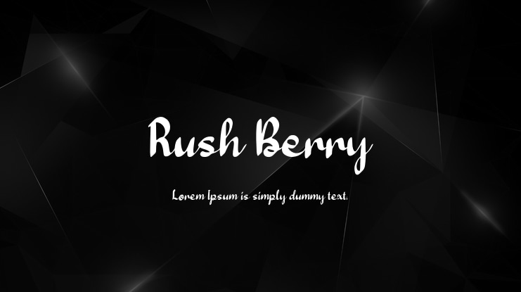 Rush Berry Font