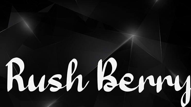 Rush Berry Font