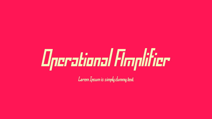 Operational Amplifier Font