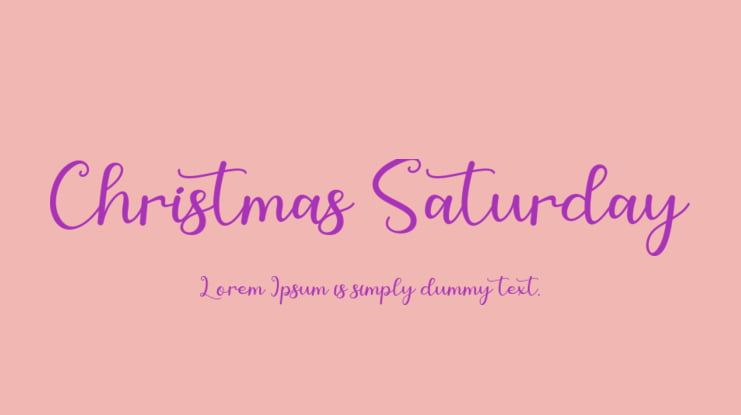 Christmas Saturday Font