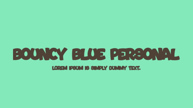 Bouncy Blue PERSONAL Font Family