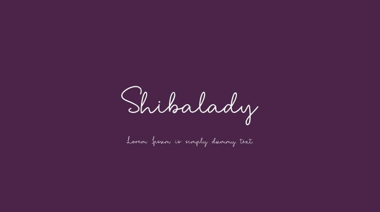 Shibalady Font
