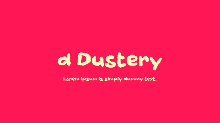 d Dustery Font