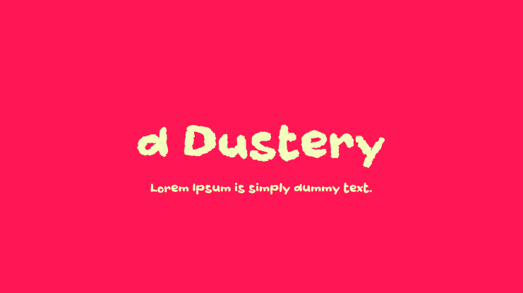 d Dustery Font
