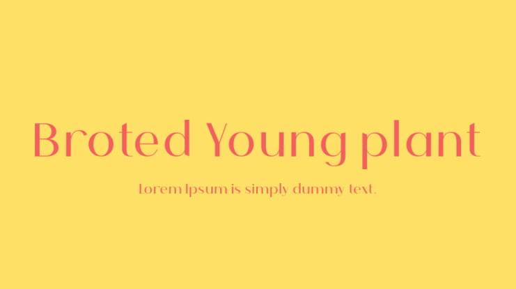 Broted Young plant Font