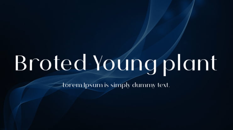 Broted Young plant Font