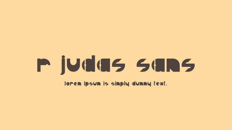 R Judas Sans Font