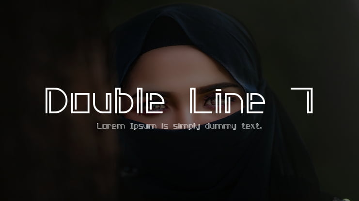 Double Line 7 Font