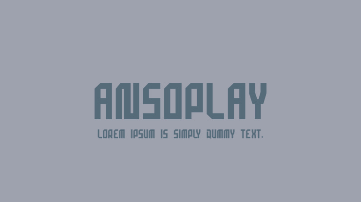 ansoplay Font Family