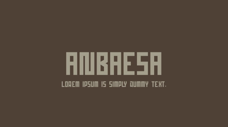 anbaesa Font Family