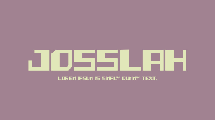 josslah Font Family