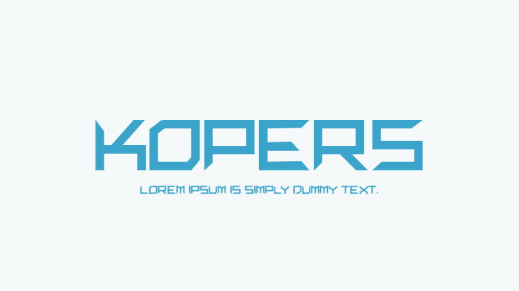 kopers Font Family