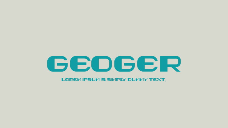 geoger Font Family