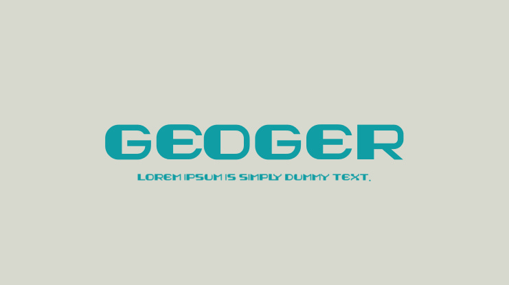 geoger Font Family