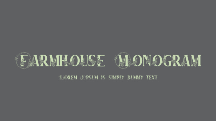 Farmhouse Monogram Font