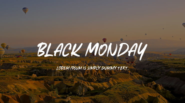 BLACK MONDAY Font